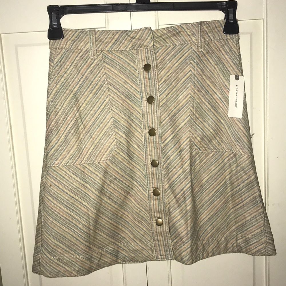 Anthropology striped skirt.